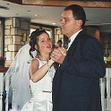 USA TX Dallas 1999MAR20 Wedding CHRISTNER Reception 007  Rebekah and her Uncle John. : 1999, Americas, Christner - Mike & Rebekah, Dallas, Date, Events, March, Month, North America, Places, Texas, USA, Wedding, Year